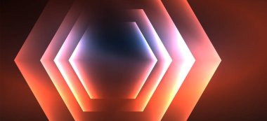 Neon parlak renk hatları arka plan. Soyut renkli Web şablonu geometrik modern teknoloji kavramı.