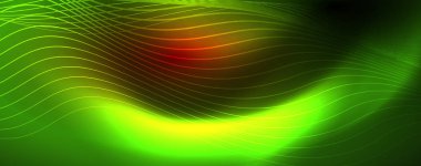 Parlak neon hatları techno Magic futuristik arka plan, sihirli enerji alanı ışık kavramı, soyut arka plan duvar kağıdı tasarım