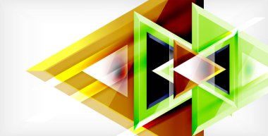 Parlak parlak üçgenler arka plan