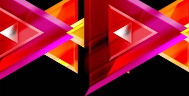 Dinamik üçgen kompozisyon soyut arka plan