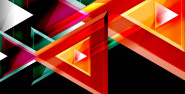 Parlak parlak üçgenler arka plan