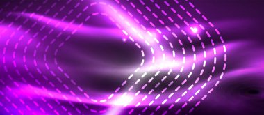 Parlayan parlak neon kareler soyut arka plan, techno modern şablon