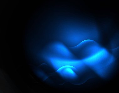 Parlak neon geometrik dalgalar şablonu