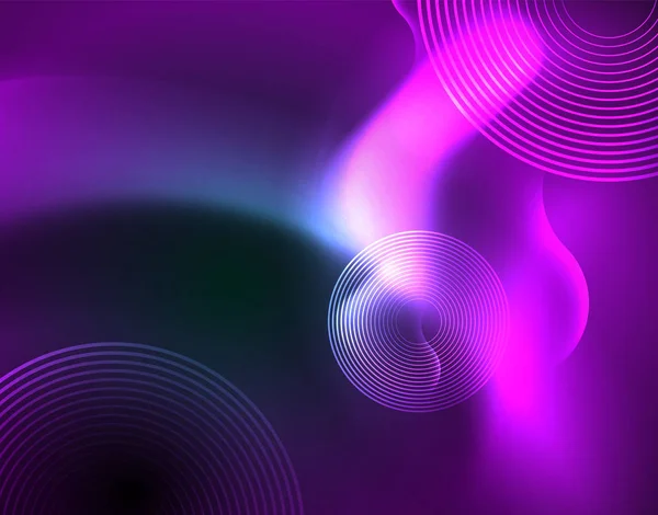 Neon verlichting vector abstracte achtergrond — Stockvector