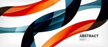 Renkli dalga hatları soyut arka plan, iş veya techno sunumu için renk çizgisi