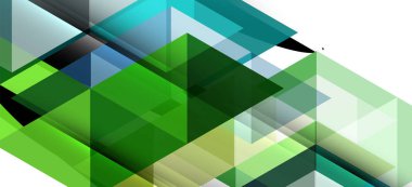 Soyut kavramı üçgen grafik elemanı. Teknoloji arka planı. Afiş, poster şablonu