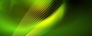 Çizgiler, soyut duvar kağıdı, parlak hareket, sihirli uzay ışığı ile parlak renkli neon ışık. Techno soyut arka plan