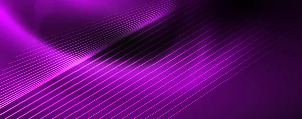 Fényes színű Neonfény vonalakkal, absztrakt tapéta, fényes mozgás, mágikus tér fény. Techno absztrakt háttér — Stock Vector