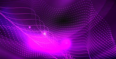 Parlak parlak parlayan Neon dalgalar