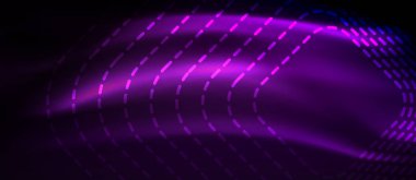 Parlayan parlak neon kareler soyut arka plan, techno modern şablon