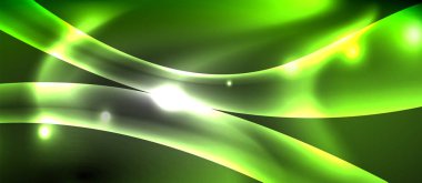 Parlak parlayan Neon ışık dalgası arka plan