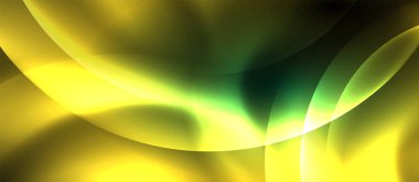 Neon parlayan çevrelerde vektör soyut arka plan