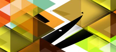 Soyut kavramı üçgen grafik elemanı. Teknoloji arka planı. Afiş, poster şablonu