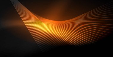 Neon renkli soyut çizgiler