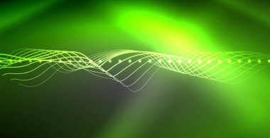 Neon çizgiler parlak parlayan arka plan