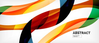 Doğrusal dalga Web şablonu. Vektör illüstrasyon parlak tasarım. Dekoratif baskı. Dekoratif zemin vektörü. Vektör iş illüstrasyon