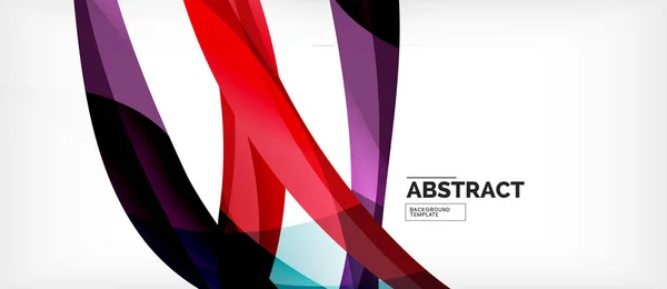 Kleurrijke golf lijnen abstracte achtergrond, kleur lijn voor Business of techno presentatie — Stockvector