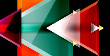 Parlak parlak üçgenler arka plan