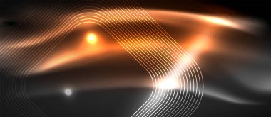 Parlayan parlak neon kareler soyut arka plan, techno modern şablon