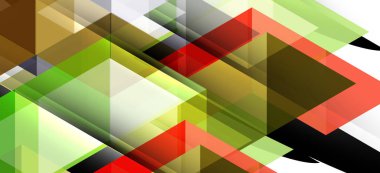 Soyut kavramı üçgen grafik elemanı. Teknoloji arka planı. Afiş, poster şablonu