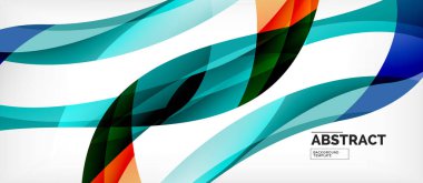 Doğrusal dalga Web şablonu. Vektör illüstrasyon parlak tasarım. Dekoratif baskı. Dekoratif zemin vektörü. Vektör iş illüstrasyon