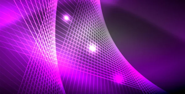 Neon parlayan çizgiler, sihirli enerji uzay ışığı konsepti, soyut arka plan duvar kağıdı tasarımı