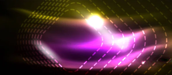 Neon szögletes alakzatok vonalak izzó fény háttér — Stock Vector