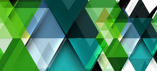 Concepto abstracto triángulo elemento gráfico. Experiencia tecnológica. Banner, plantilla de póster — Vector de stock