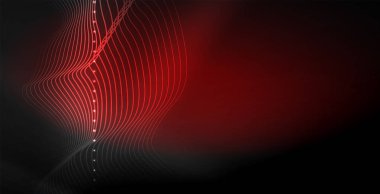 Koyu, parlak hareket, sihirli alan ışık parlayan soyut dalga. Techno arka plan