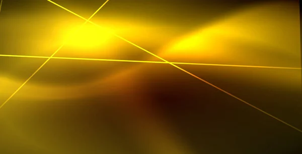 Неоновая светящаяся волна, волшебная энергия и свет движения фона — стоковый вектор