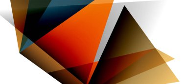 Vintage soyut üçgen mozaik kompozisyon VECTON beyaz arka plan ile şablon. Basit tasarım arka plan. Modern düz tasarım. Güzel vektör deseni.