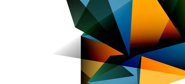 Plantilla abstracta vintage con composición de mosaico triangular vecton fondo blanco. Fondo de diseño simple. Diseño plano moderno. Hermoso patrón de vector . — Archivo Imágenes Vectoriales