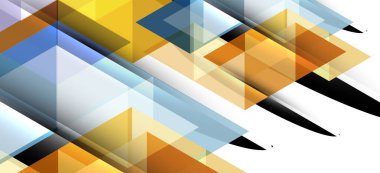 Soyut kavramı üçgen grafik elemanı. Teknoloji arka planı. Afiş, poster şablonu