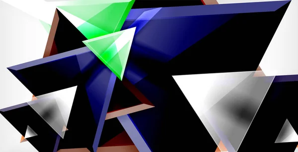 3d vetor triangular design de fundo abstrato mínimo, design geométrico cartaz abstrato — Vetor de Stock