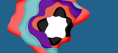 Soyut Web tasarımı için soyut dalgalar kesti. Renk geometrik deseni. Vektör soyut geometrik dinamik desen çerçevesi