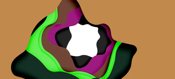 Resumen recortado ondas abstractas para el diseño web. Patrón geométrico de color. Vector abstracto geométrico dinámico patrón marco — Archivo Imágenes Vectoriales