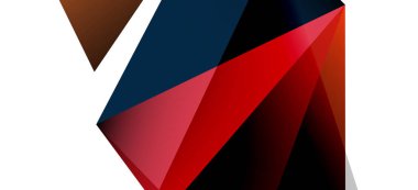 Vintage soyut üçgen mozaik kompozisyon VECTON beyaz arka plan ile şablon. Basit tasarım arka plan. Modern düz tasarım. Güzel vektör deseni.