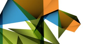 Vintage soyut üçgen mozaik kompozisyon VECTON beyaz arka plan ile şablon. Basit tasarım arka plan. Modern düz tasarım. Güzel vektör deseni.