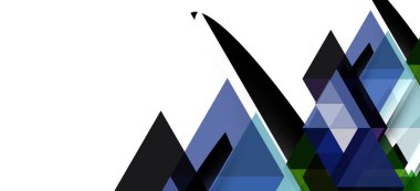 Soyut kavramı üçgen grafik elemanı. Teknoloji arka planı. Afiş, poster şablonu