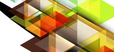 Soyut kavramı üçgen grafik elemanı. Teknoloji arka planı. Afiş, poster şablonu