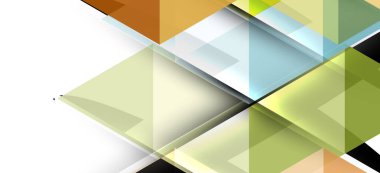 Beyaz arka planda çağdaş tarzda renkli tekrarlayan üçgenler modern geometrik. Soyut geometrik şekil. Modern şık doku