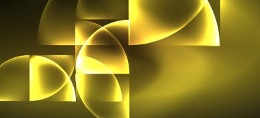 Dinamik çizgiler ve şekiller, cam neon parlayan etkisi. Modern Neon parlaklık geometrik şekiller, herhangi bir amaçla büyük tasarım