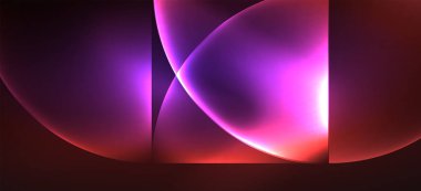 Dinamik çizgiler ve şekiller, cam neon parlayan etkisi. Modern Neon parlaklık geometrik şekiller, herhangi bir amaçla büyük tasarım