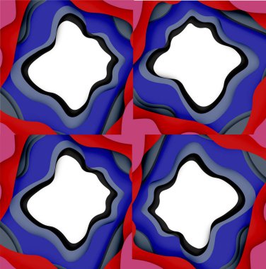 Vektör dekoratif arka plan. Dekorasyon tasarımı için ışık arka planda 3D kağıt soyut dalgalar kesilmiş soyut Web şablonu.