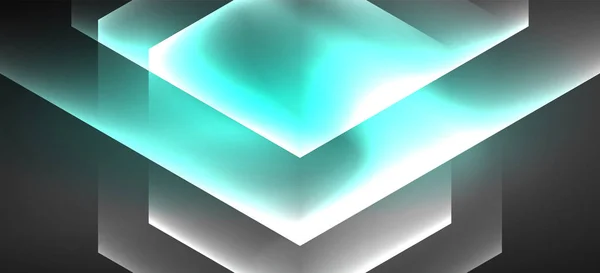 Neonové barevné šestiúhelné tvary, čáry na černém pozadí. Moderní šablona pro návrh webového pozadí Abstraktní geometrický rámeček — Stockový vektor