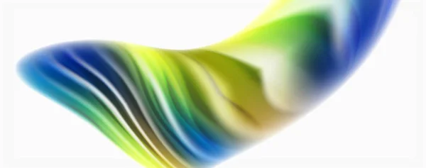 Parlak renkli sıvı dalgalar soyut arka plan, modern techno hatları — Stok Vektör