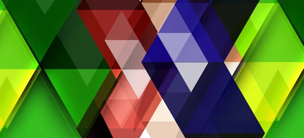 Πολύχρωμα επαναλαμβανόμενα τρίγωνα μοντέρνα γεωμετρικά σε σύγχρονο στυλ σε λευκό φόντο. Αφηρημένο γεωμετρικό σχήμα. Μοντέρνα κομψή υφή — Διανυσματικό Αρχείο