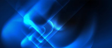 Neon parlayan tekno çizgiler, yüksek teknoloji fütüristik soyut arka plan şablonu