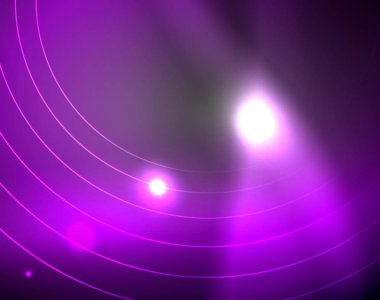 Neon renk parlayan ışıkları ile karanlık alan soyut arka plan