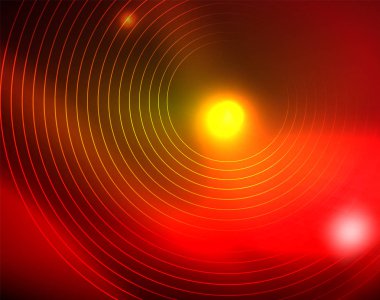 Parlak çevrelerin parlayan soyut arka plan